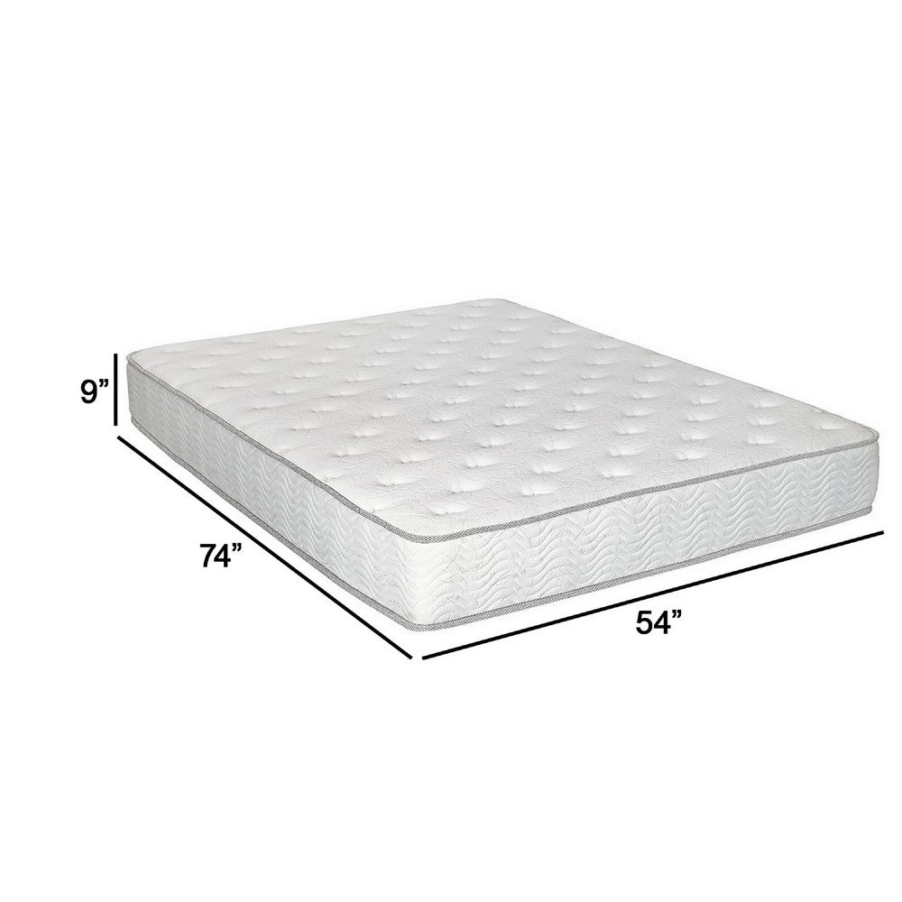 Irya 9 Inch Full Size Mattress, Non Woven Soft Polyester, Pocket Coiling