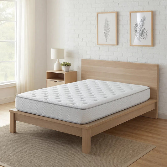 Irya 9 Inch Twin XL Size Mattress, Non Woven Polyester, Pocket Coiling