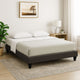 Tamy 13 Inch Full Size Platform Bed Frame, Wood Base, Dark Gray Linen