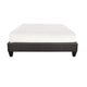 Tamy 13 Inch Queen Size Platform Bed Frame Wood Base Dark Gray Linen