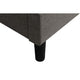 Rin Full Size Platform Bed Charcoal Gray Linen Upholstery Panel Headboard BM286483