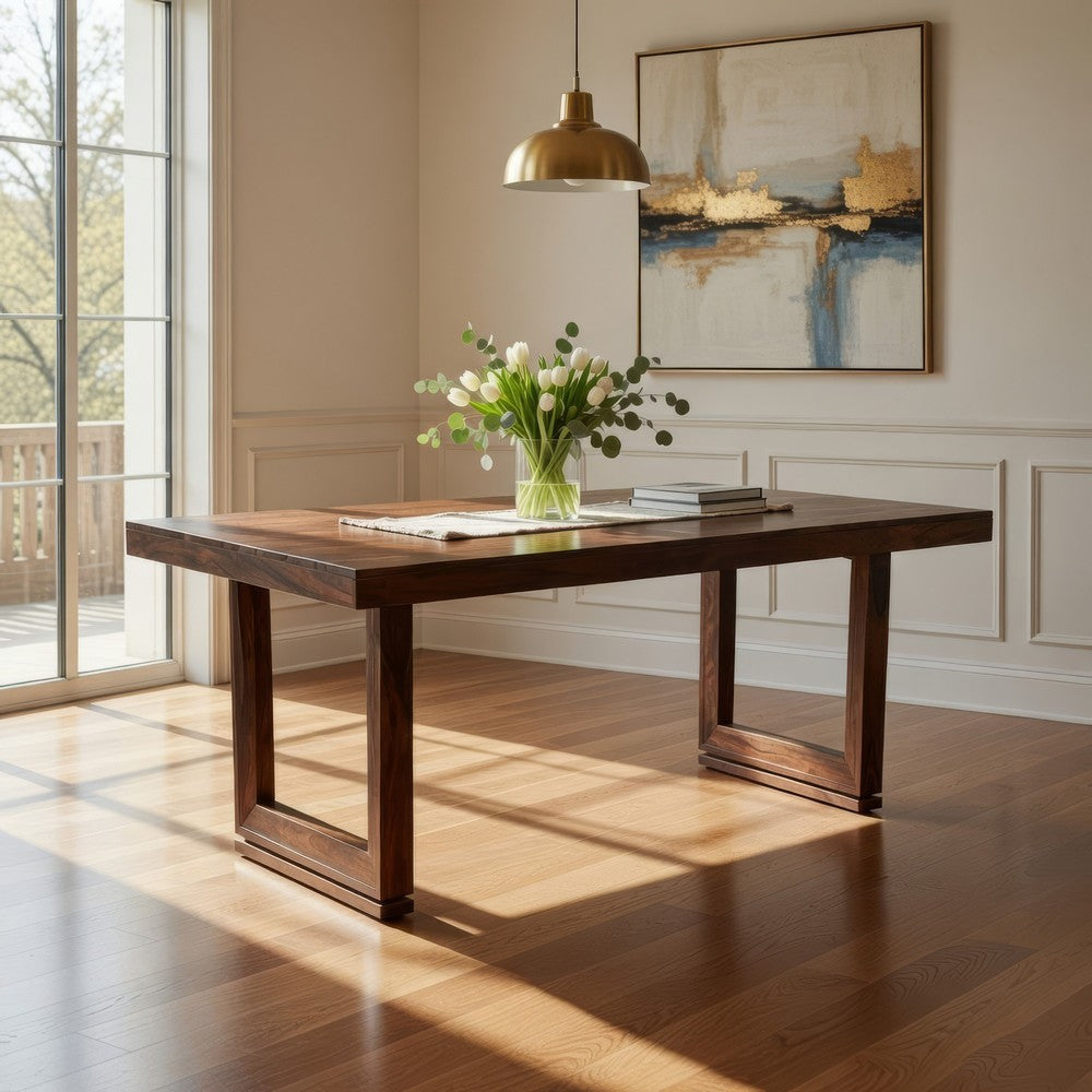 Sari Dining Table | 80" | Acacia Wood | Salvaged Look | Brown