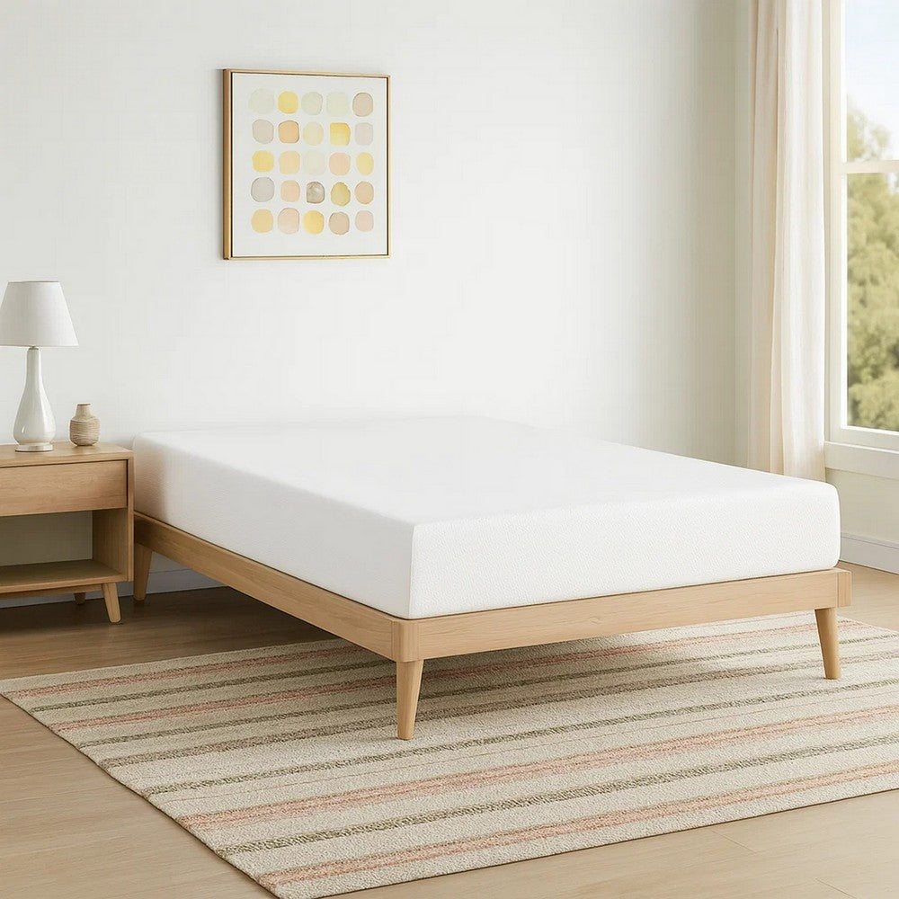 Bree 8 Inch Plush Queen Size Mattress with Cool Gel Foam, Aloe Vera Infused