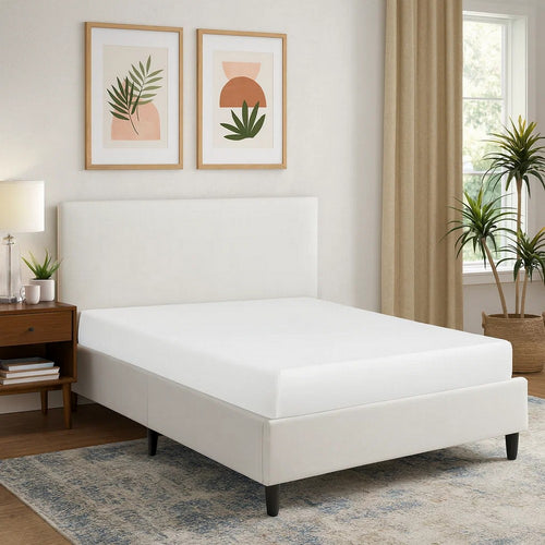 Bree 8 Inch Plush XL Twin Size Mattress with Gel Foam, Aloe Vera Infused