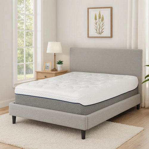 Bree 10 Inch Plush Twin Size Mattress with Cool Gel Foam, Aloe Vera Infused