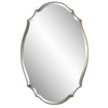 Wall Mirror | 28 x 42 | Round Accent | Bronze Gold Curved Frame