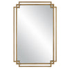 Wall Mirror | 22 x 34 | Rectangular | Overlapping Frames | Brushed Gold