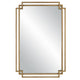 Wall Mirror | 22 x 34 | Rectangular | Overlapping Frames | Brushed Gold