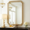 Wall Mirror | 22 x 34 | Rectangular | Overlapping Frames | Brushed Gold