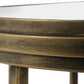 15 18 Inch Set of 2 Nesting Accent Tables with Mirrored Tops Modern Gold By Casagear Home BM286552