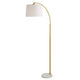 Arc Floor Lamp | 65" | Adjustable Shade | Marble Base | White Gold