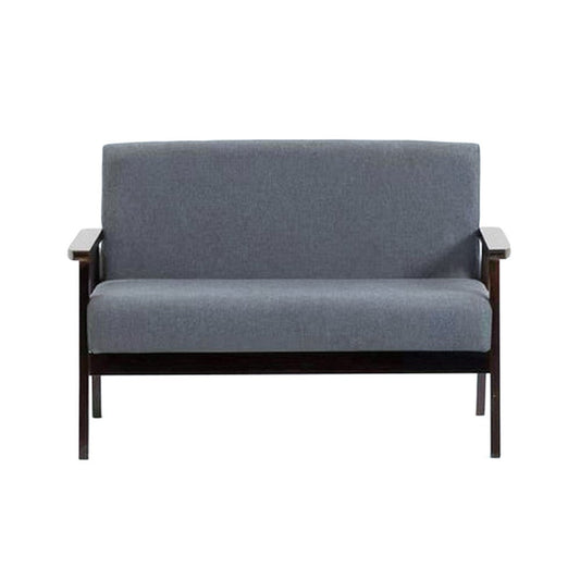 Gala Loveseat Bench | 45" | Dark Gray Fabric | Black Wood Frame