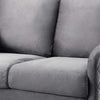 Hida 2 Piece Sofa and Loveseat Set Diamond Stitching Smooth Gray Velvet BM286609