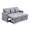 Jayce 80 Inch Wood Convertible Sleeper Sofa with Side Pocket Light Gray BM286632