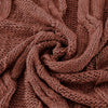 Lois 50 x 60 Throw Blanket Cable Knit and Sherpa Acrylic Nutmeg White By Casagear Home BM287508