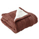 Lois Throw Blanket | 50 x 60 | Cable Knit Sherpa | Nutmeg White