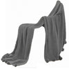 Nick Throw Blanket | 50 x 70 | Knit with Pom Poms | Stone Gray