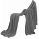Nick Throw Blanket | 50 x 70 | Knit with Pom Poms | Stone Gray
