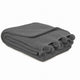 Nick Throw Blanket | 50 x 70 | Knit with Pom Poms | Stone Gray