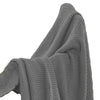 Nick Throw Blanket | 50 x 70 | Knit with Pom Poms | Stone Gray