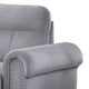 Irma 97 Inch 2 Piece Sectional Sofa Pull Out Bed Rolled Arm Gray Velvet