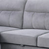 Irma 97 Inch 2 Piece Sectional Sofa Pull Out Bed Rolled Arm Gray Velvet