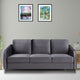 Modern Sofa | 77" | Vertical Quilted | Light Gray Velvet
