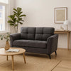 Odin Loveseat | 60" | Tufted Cushions | Gray Velvet