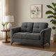 Odin Loveseat | 60" | Tufted Cushions | Gray Velvet