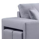 Everett 93 Inch Sleeper Sectional Sofa Storage Chaise Stools Light Gray BM287603
