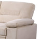 Exie 98 Inch 2 Piece Sectional Sofa Pull Out Bed Storage Beige Velvet