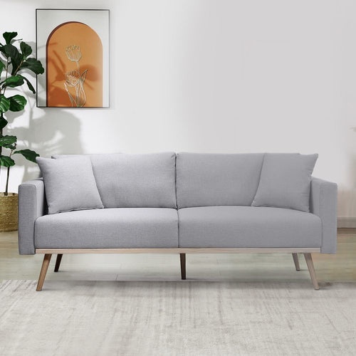 Mico Sofa | 75" | USB Ports | Side Pocket | Light Gray