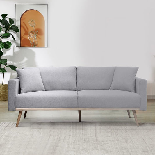 Mico Sofa | 75" | USB Ports | Side Pocket | Light Gray