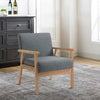 Colin Chair | 26" | Cushioned | Wood Arms & Legs | Light Gray