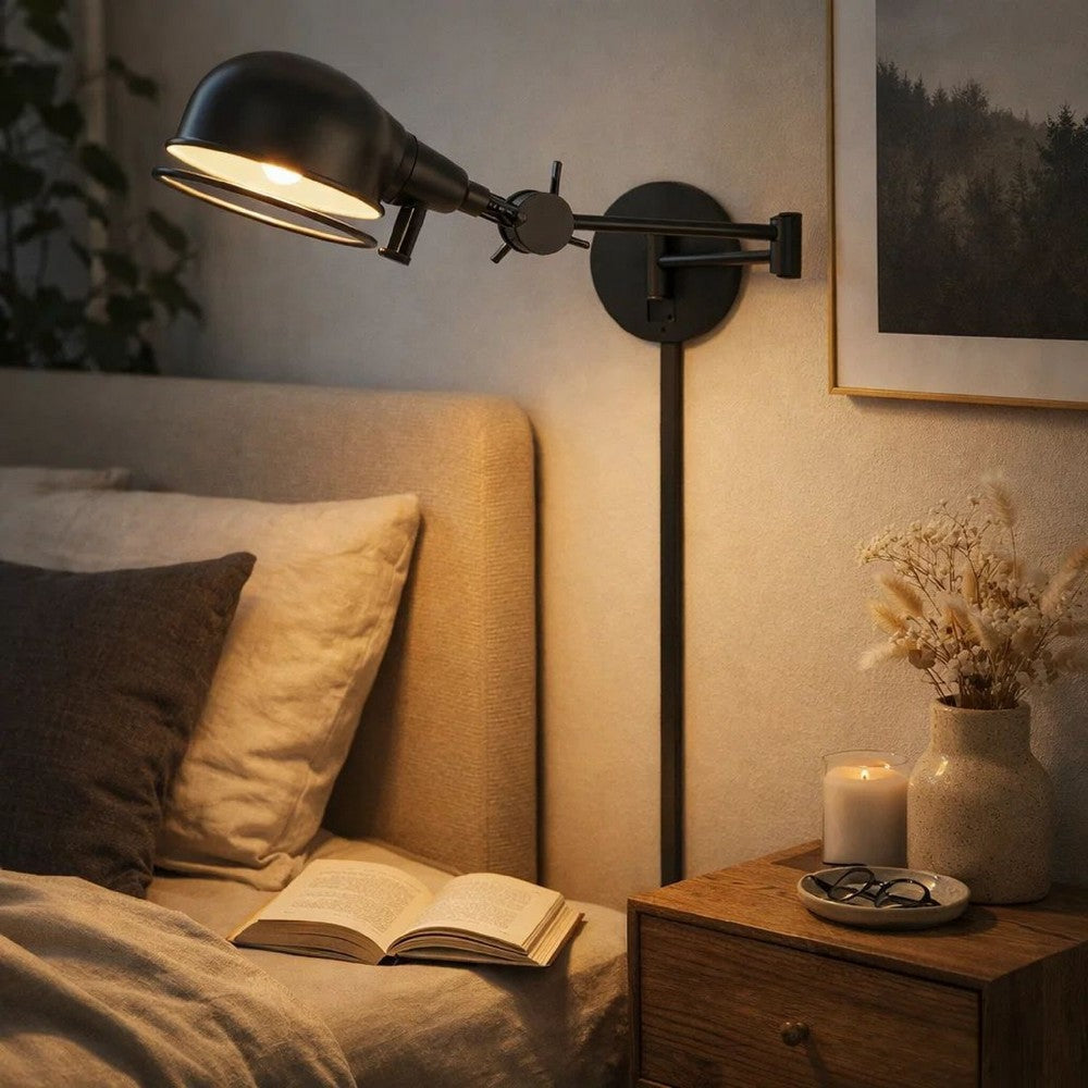 Kash Wall Lamp | 27" | Vintage Swing Arm | Adjustable | Bronze