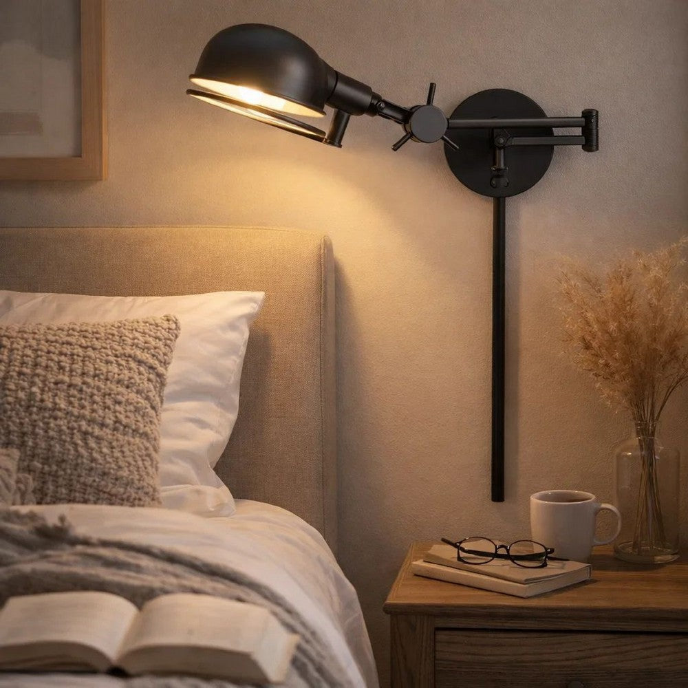 Kash Wall Lamp | 27" | Vintage Swing Arm | Adjustable | Bronze