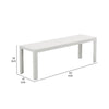 Theo Outdoor Bench | 53’’ | Aluminum | White Plank Style Seat BM287720