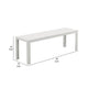 Theo Outdoor Bench | 53’’ | Aluminum | White Plank Style Seat BM287720