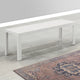 Theo Outdoor Bench | 53" | Aluminum | White Plank Style Seat