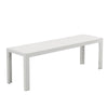 Theo Outdoor Bench | 53’’ | Aluminum | White Plank Style Seat BM287720