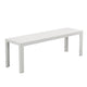 Theo Outdoor Bench | 53’’ | Aluminum | White Plank Style Seat BM287720