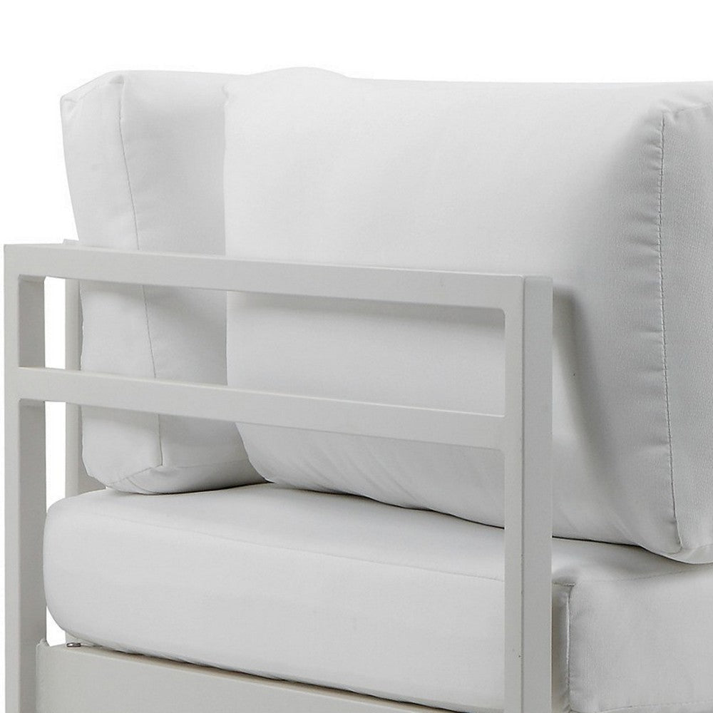Cilo Outdoor Sofa | 65’’ | Water Resistant | White Aluminum BM287723