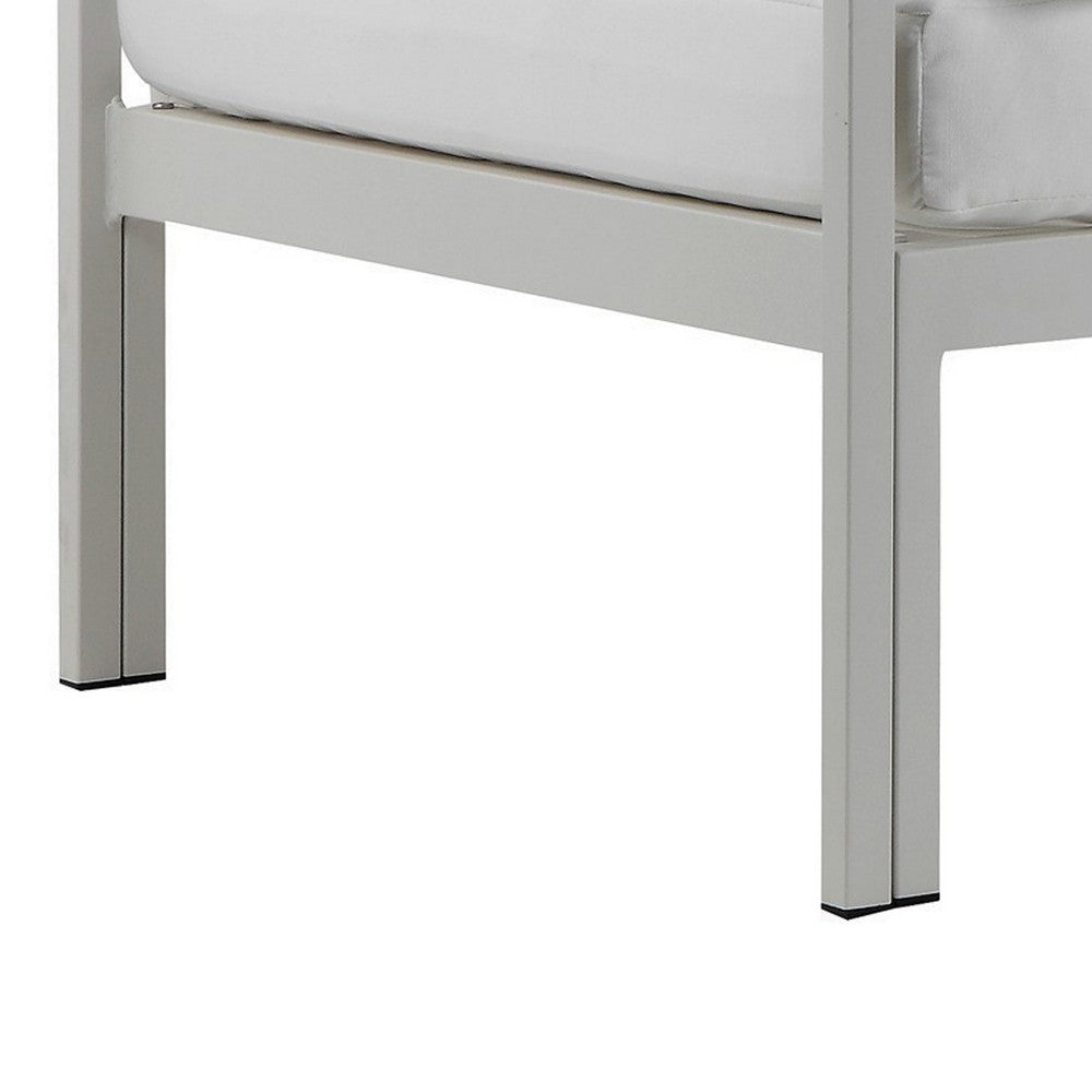 Cilo Outdoor Sofa | 65’’ | Water Resistant | White Aluminum BM287723