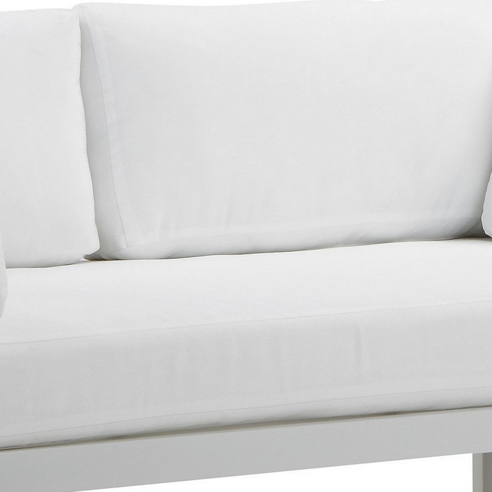 Cilo Outdoor Sofa | 65’’ | Water Resistant | White Aluminum BM287723