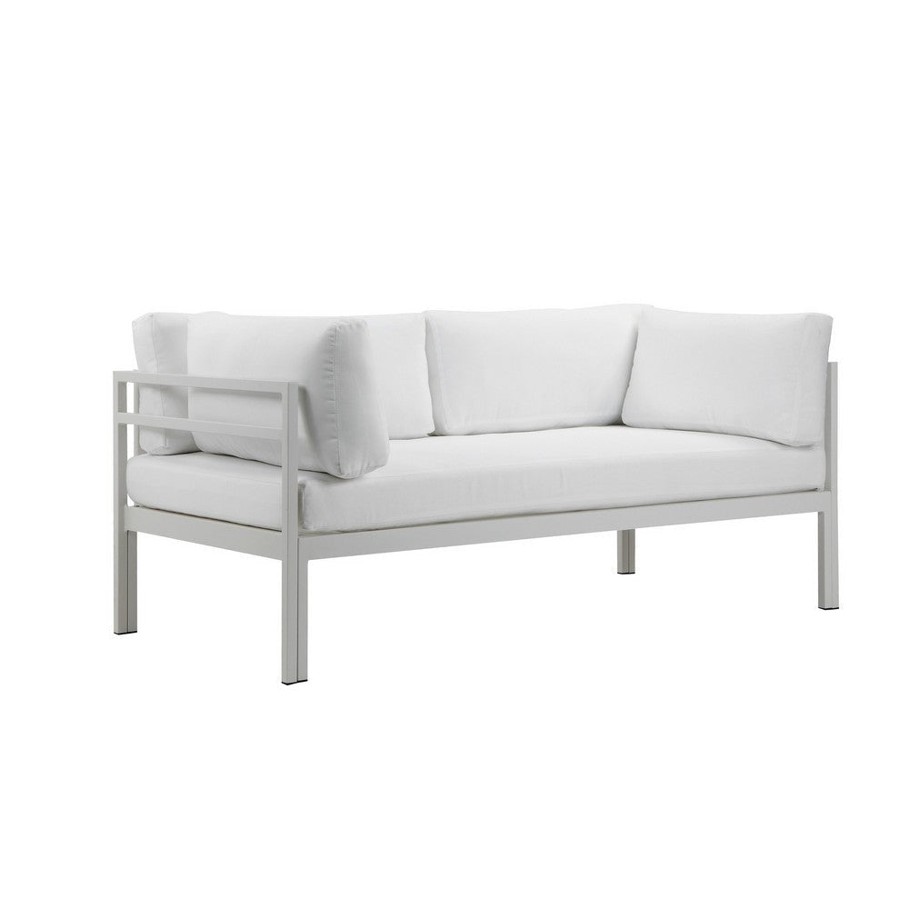Cilo Outdoor Sofa | 65’’ | Water Resistant | White Aluminum BM287723