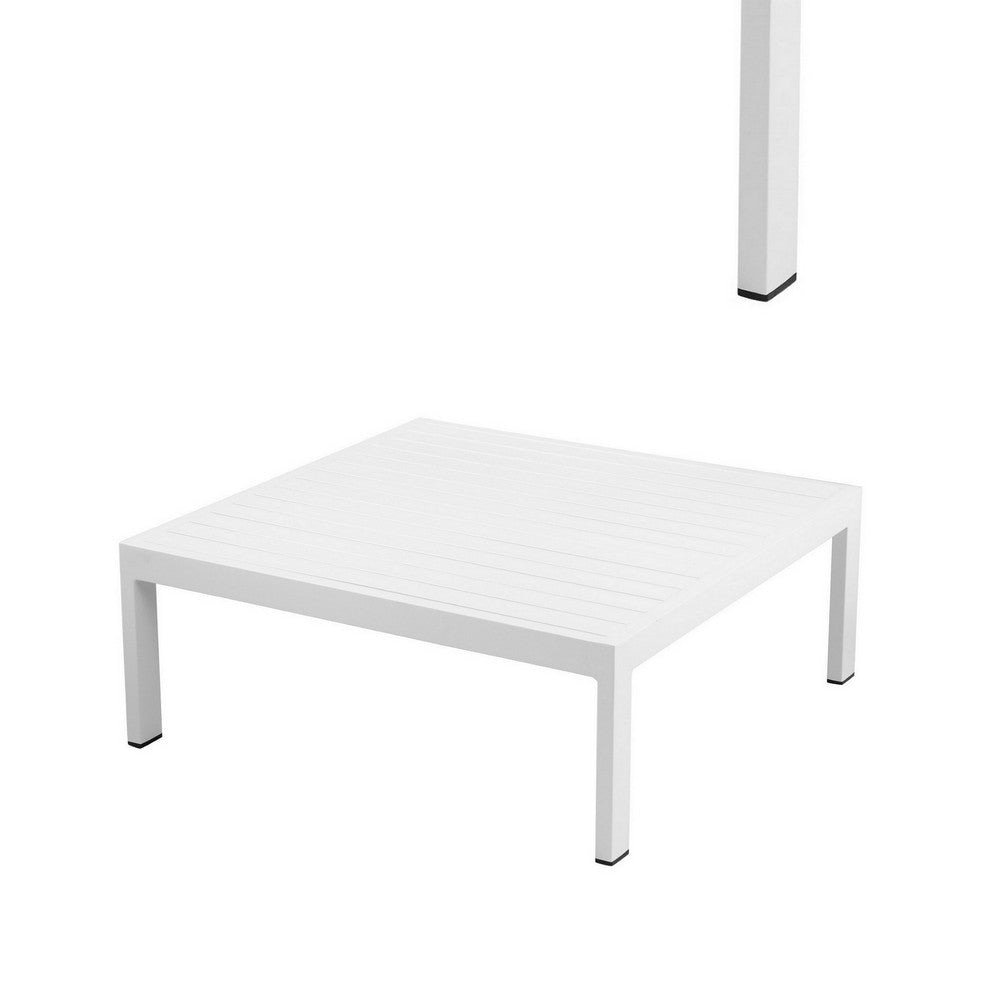 Cilo Coffee Table | 32’’ | Rectangular | White Aluminum Frame BM287725