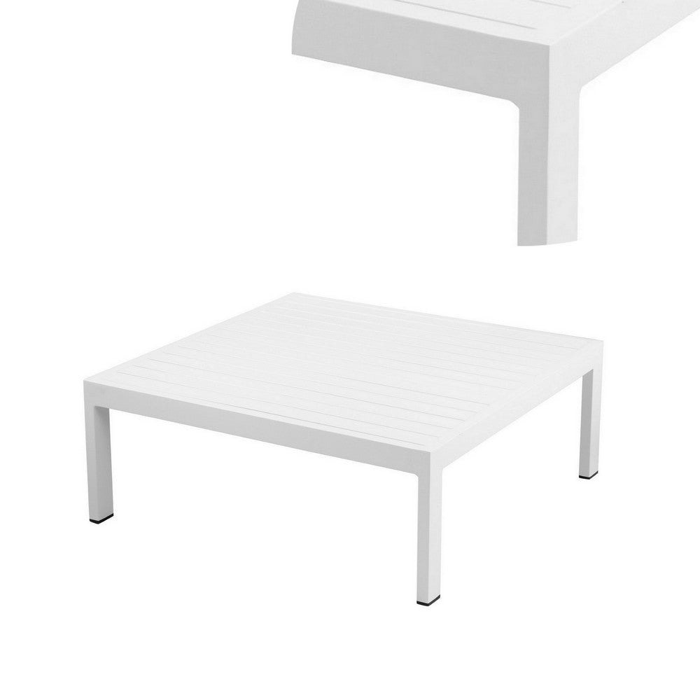 Cilo Coffee Table | 32’’ | Rectangular | White Aluminum Frame BM287725