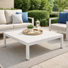 Cilo Coffee Table | 32" | Rectangular | White Aluminum Frame