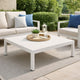 Cilo Coffee Table | 32" | Rectangular | White Aluminum Frame