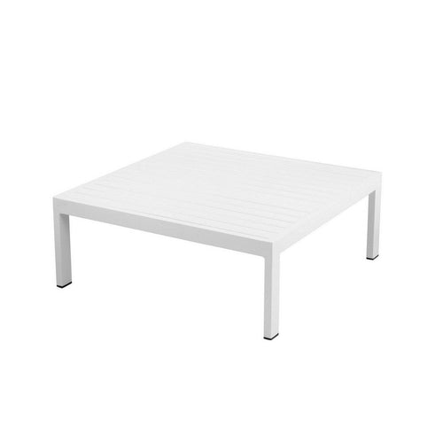 Cilo Coffee Table | 32" | Rectangular | White Aluminum Frame